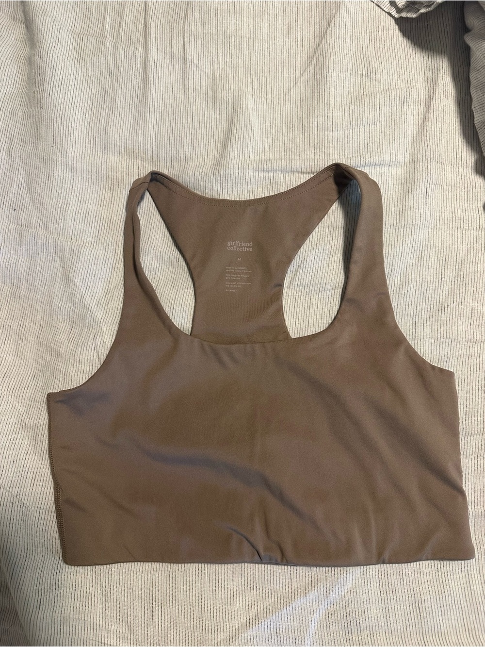 girlfriend collective Brown Paloma Crop Sports Bra